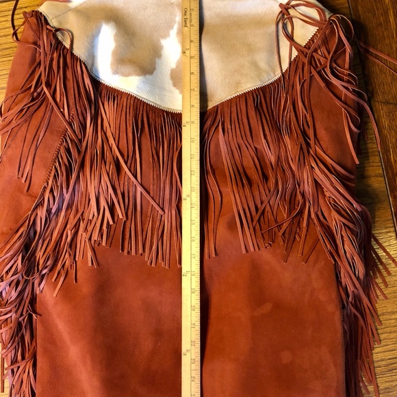 1950 Western Desert Suede fringe leather jacket pants skirt suit H Bar C museum - Picture 15 of 16